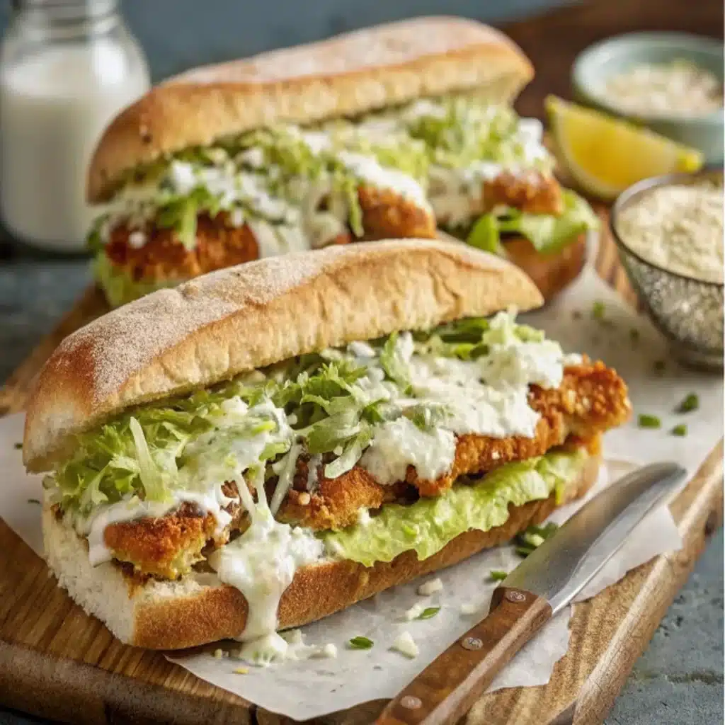 Crispy Chicken Caesar Sandwich Crispy Chicken Caesar Sandwich Crispy Chicken Caesar Sandwich