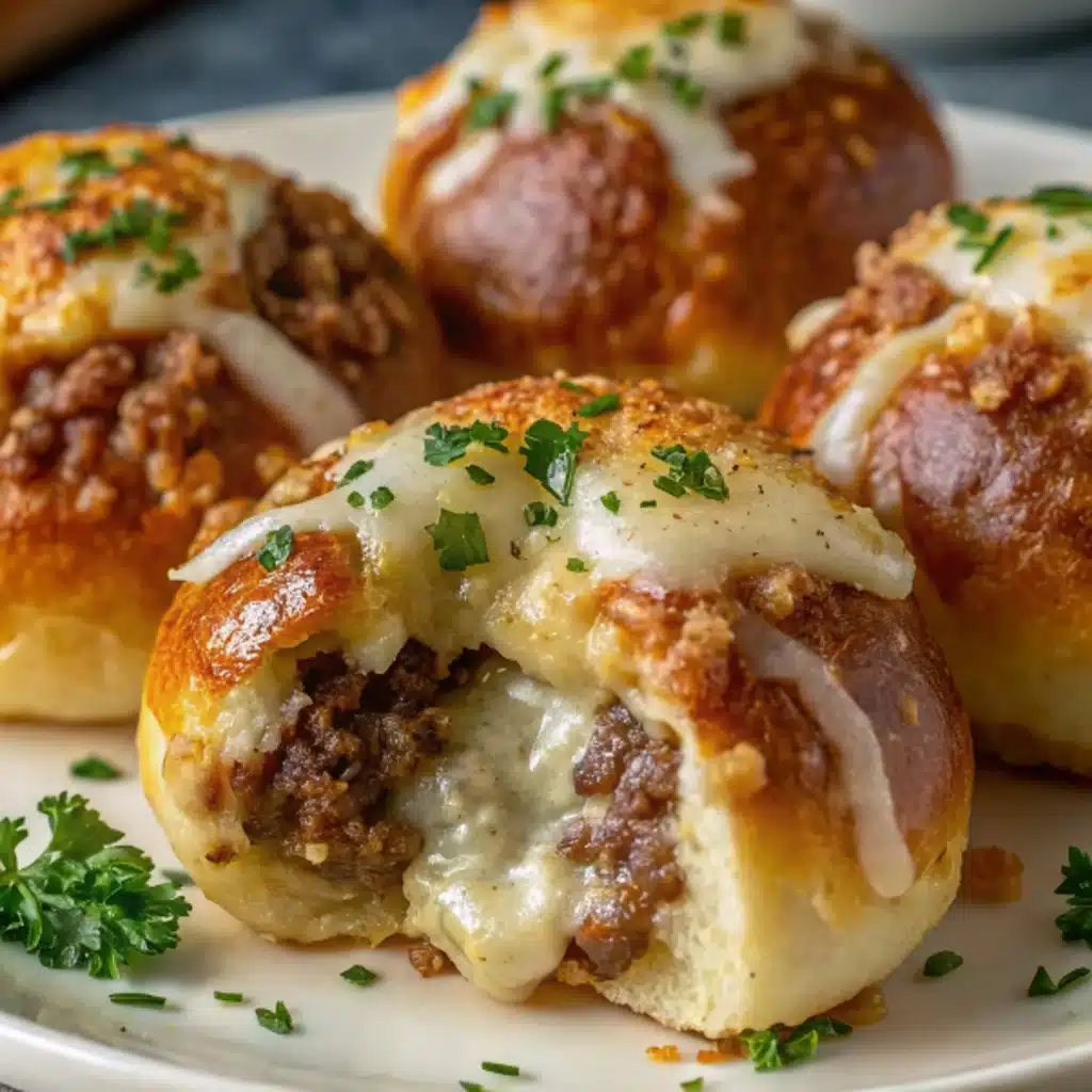 Garlic Parmesan Cheeseburger Bombs