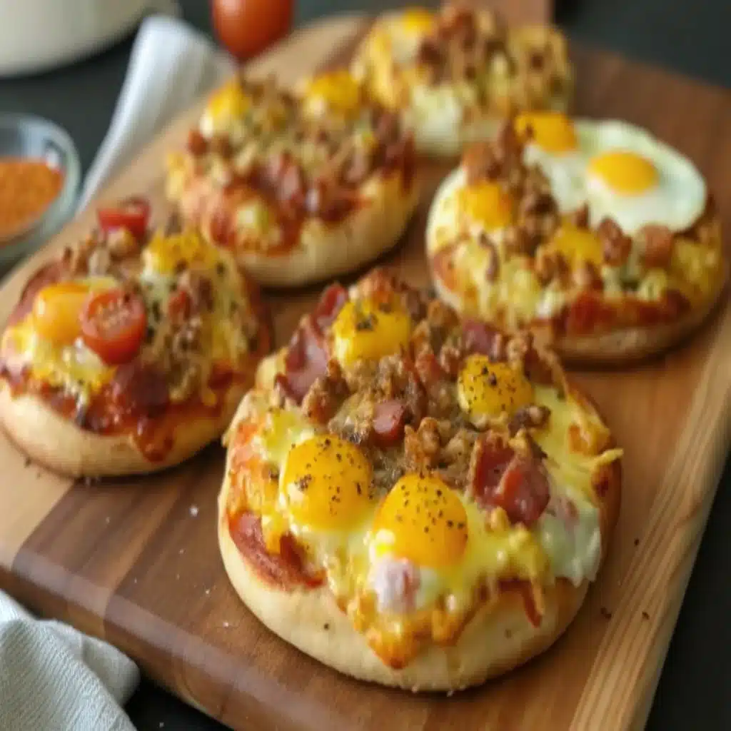 Delicious English Muffin Breakfast Pizzas