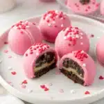 Oreo Truffle Balls with Pink Candy Coating