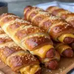 Soft Cheesy Pretzel Dogs