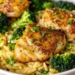 Skillet Chicken Thighs with Broccoli Cheddar Orzo Skillet Chicken Thighs with Broccoli Cheddar Orzo Skillet Chicken Thighs with Broccoli Cheddar Orzo