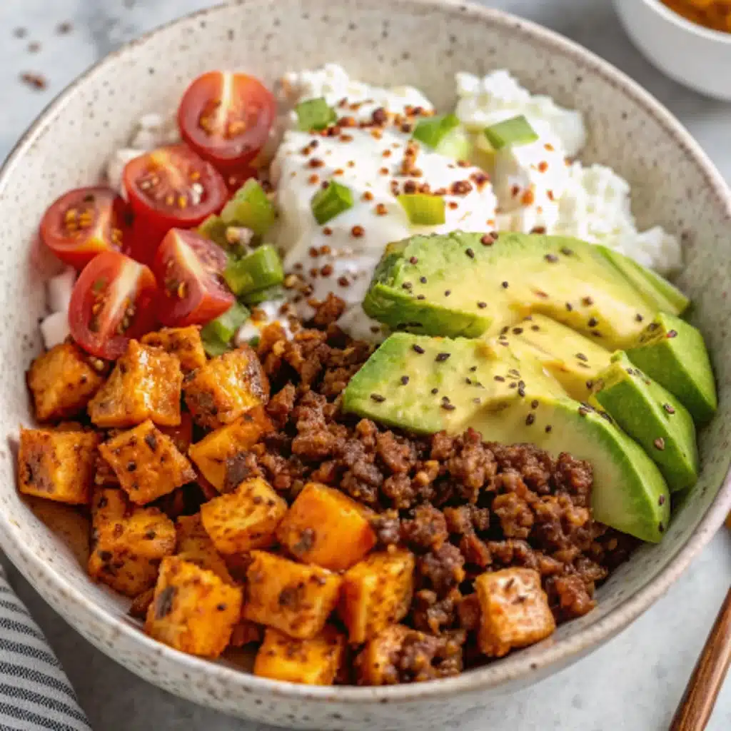 Healthy Cottage Cheese Taco Bowl