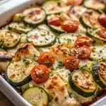 Mediterranean Chicken Zucchini Bake