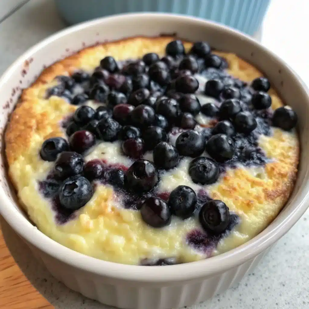 Creamy Baked Blueberry Cottage Cheese Bowls