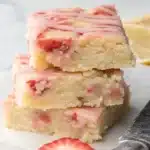 Strawberry Lemon Blondies