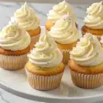 Vanilla Cupcakes with Sweet Buttercream Frosting