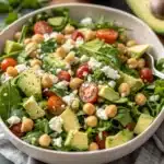 Chickpea Feta Avocado Salad