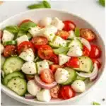 Easy Cucumber Caprese Salad