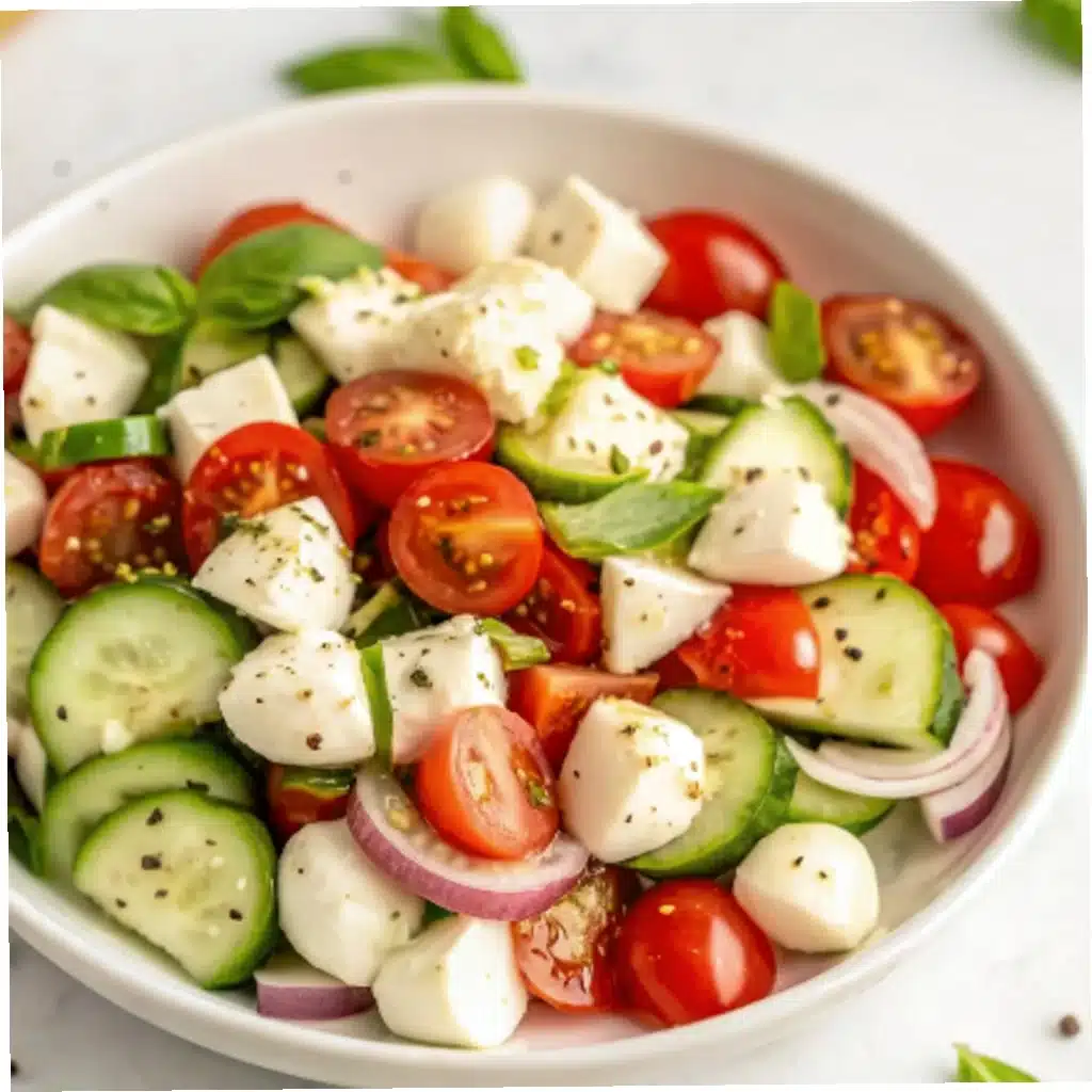 Easy Cucumber Caprese Salad Easy Cucumber Caprese Salad Easy Cucumber Caprese Salad