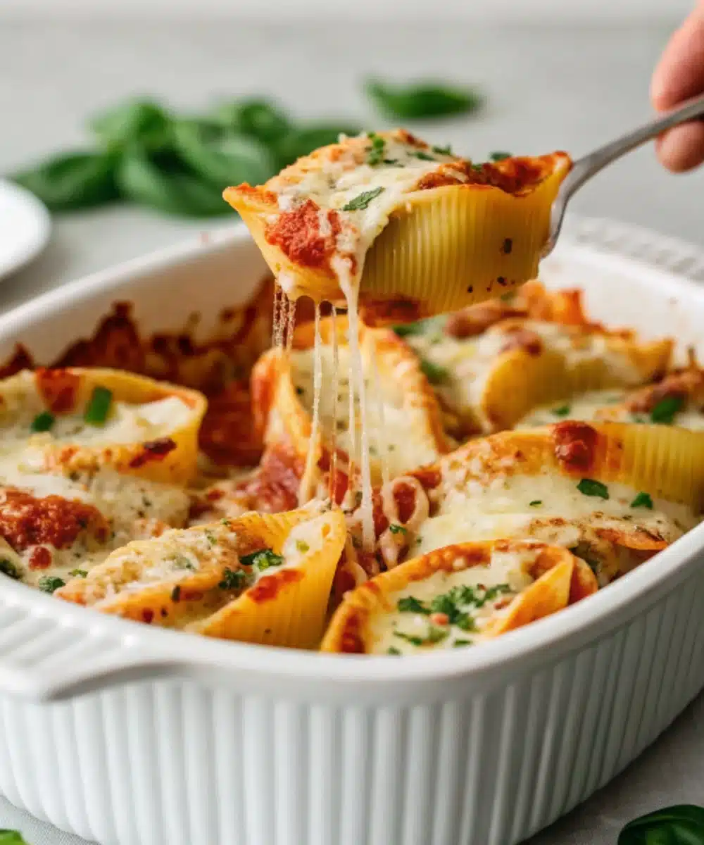 Cheesy Baked Stuffed Shells