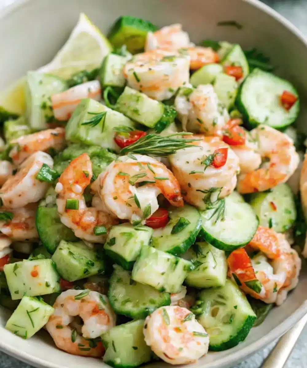 Fresh Cucumber Shrimp Salad