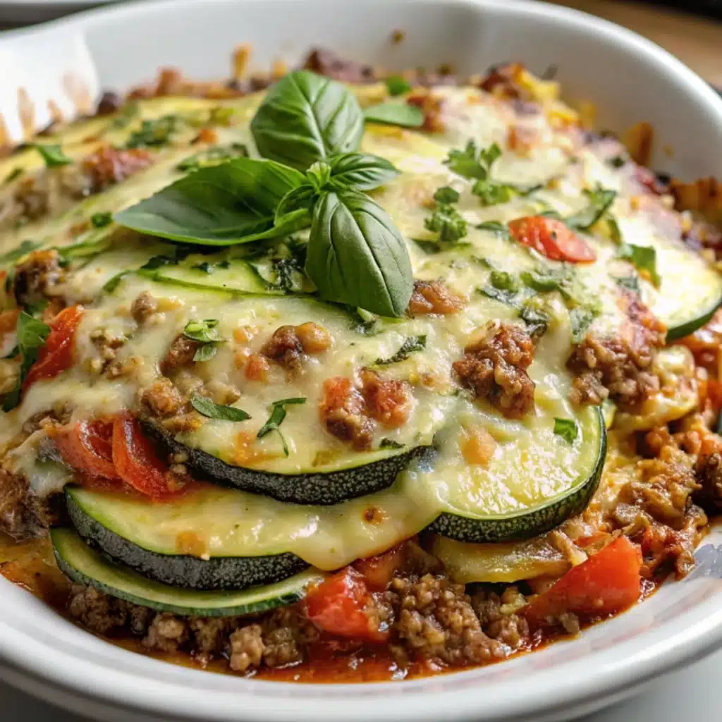 Cozy Ground Turkey Zucchini Casserole