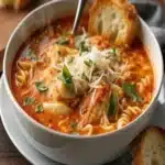 Crockpot Chicken Parmesan Soup