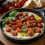 Hot Caprese Dip with Roasted Tomatoes & Burrata Hot Caprese Dip with Roasted Tomatoes & Burrata Hot Caprese Dip with Roasted Tomatoes & Burrata