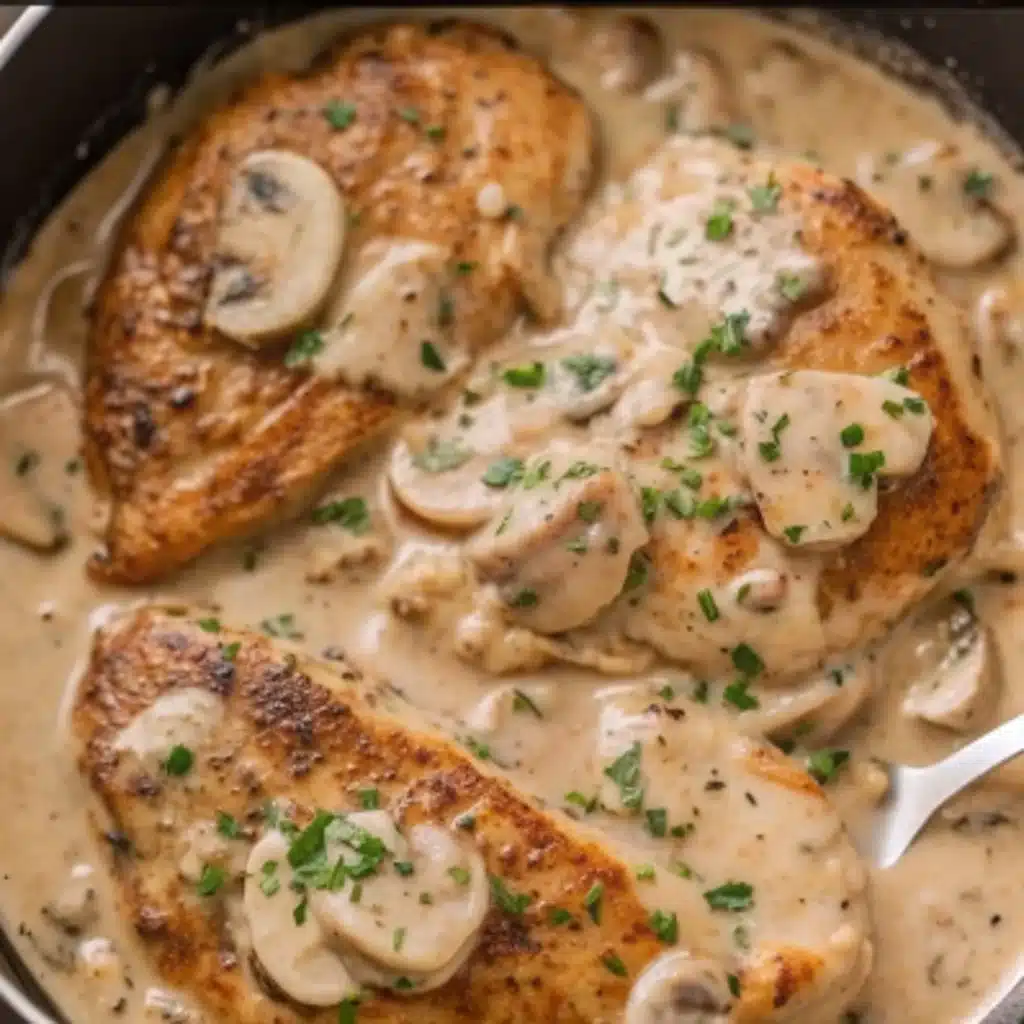 One-Pan Creamy Chicken Mushroom