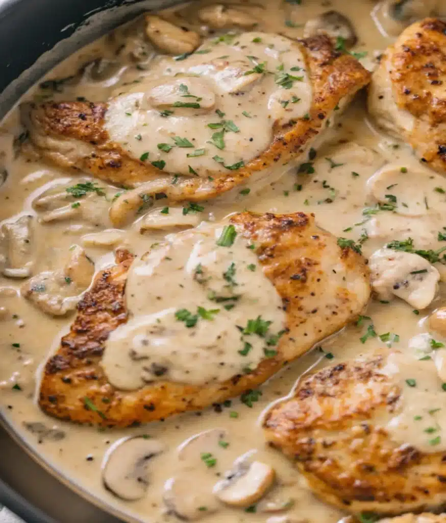 One-Pan Creamy Chicken Mushroom