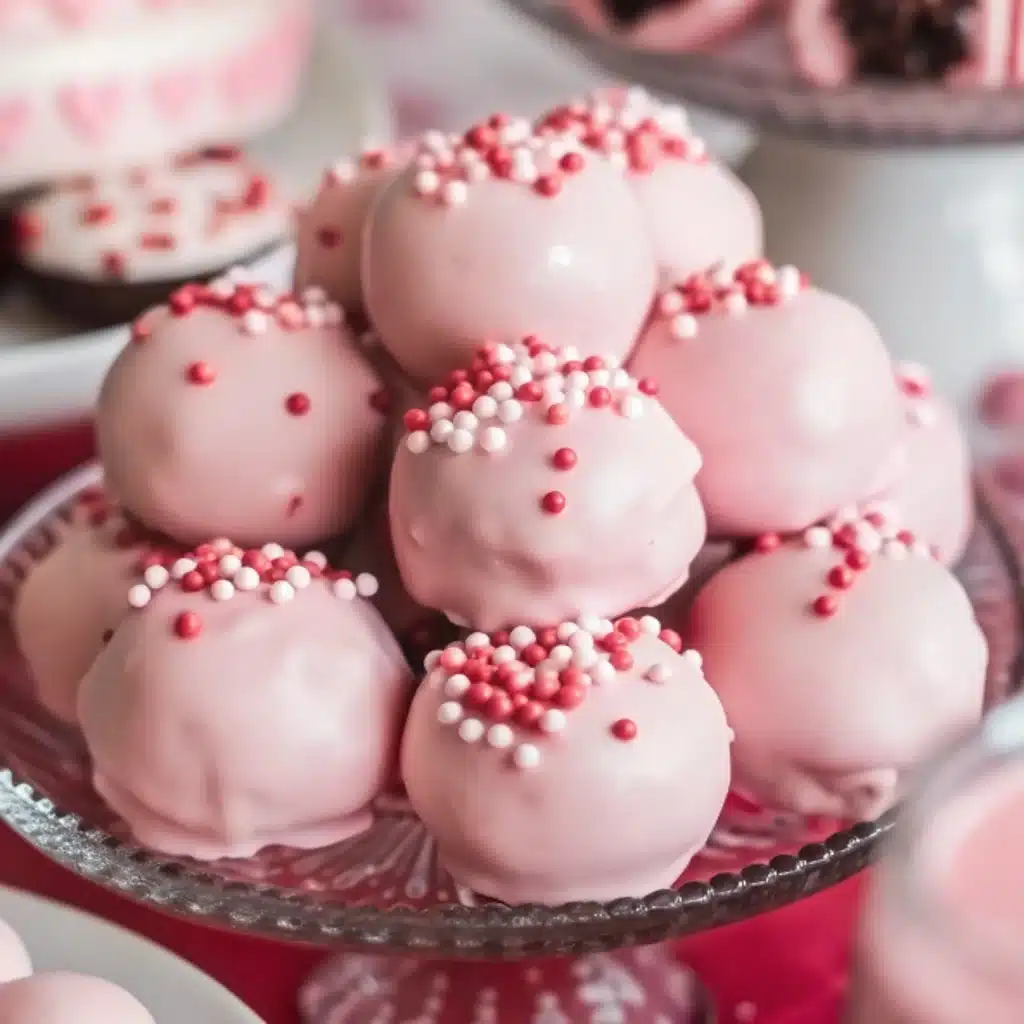 Oreo Truffle Balls with Pink Candy Coating