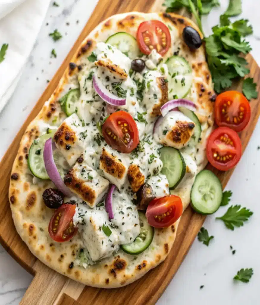 Greek Chicken Flatbread Greek Chicken Flatbread Greek Chicken Flatbread