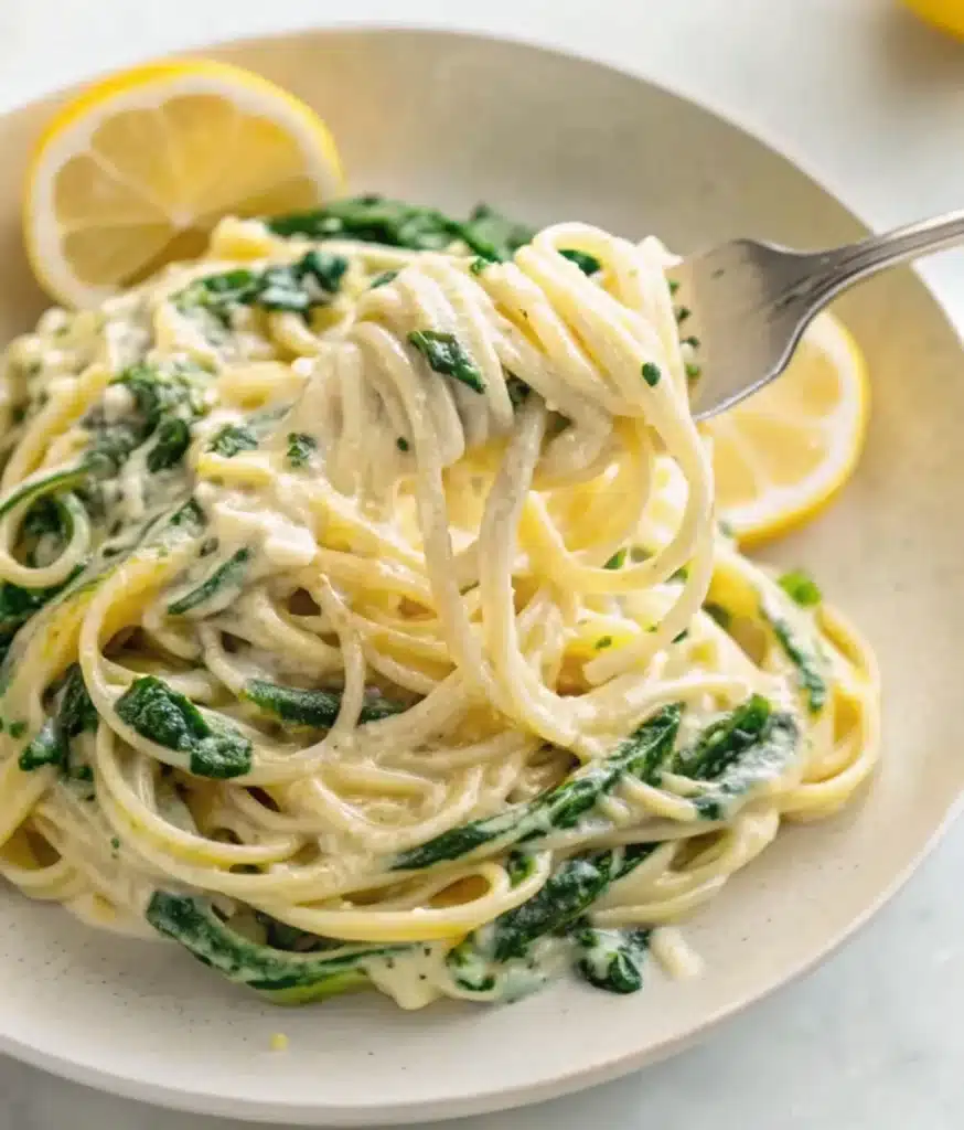 Lemon Ricotta Pasta And Spinach