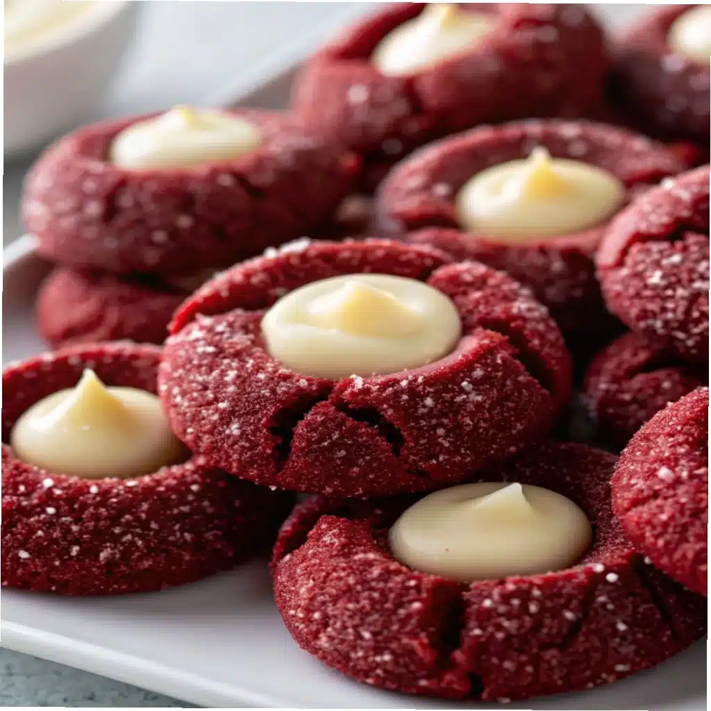 Red Velvet Cream Cheese Thumbprint Cookies Red Velvet Cream Cheese Thumbprint Cookies Red Velvet Cream Cheese Thumbprint Cookies