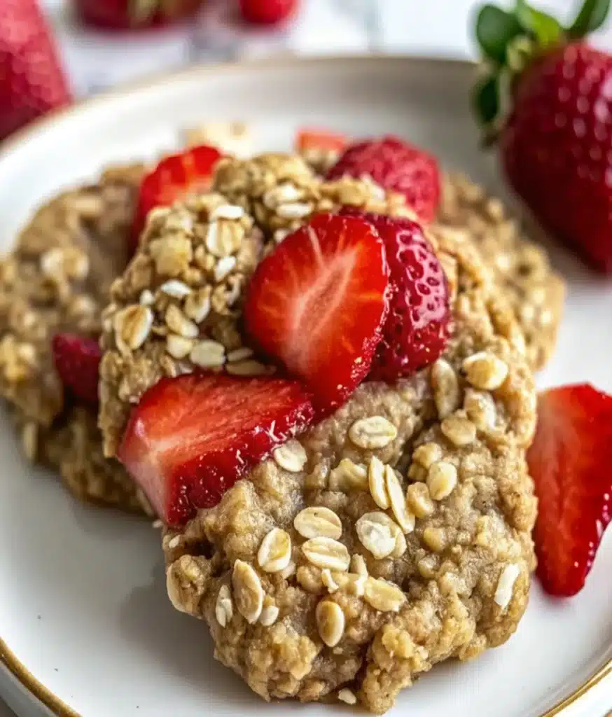 Strawberry Oatmeal breakfast Cookies