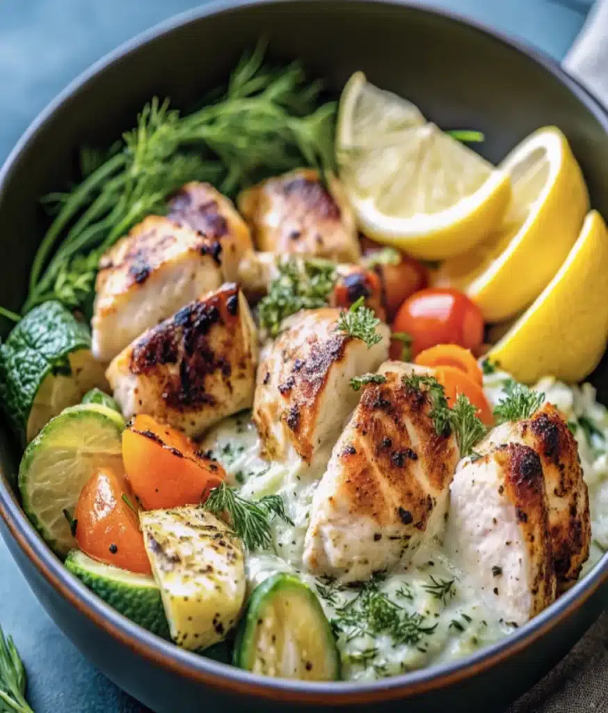 Mediterranean-Inspired Lemon-Dill Chicken Bowls Mediterranean-Inspired Lemon-Dill Chicken Bowls Mediterranean-Inspired Lemon-Dill Chicken Bowls