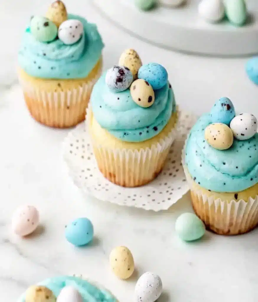 Easy Robin's Egg Easter Cupcakes