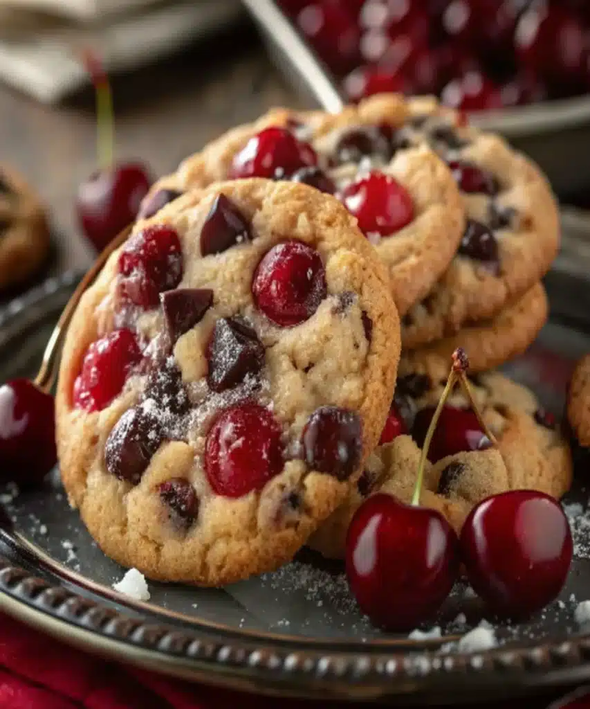 Heavenly Maraschino Cherry Chocolate Chip Cookies