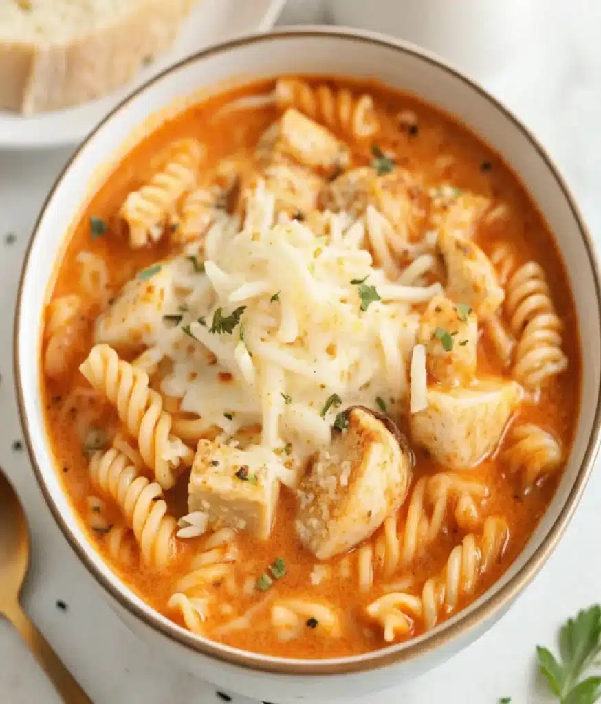 Crockpot Chicken Parmesan Soup