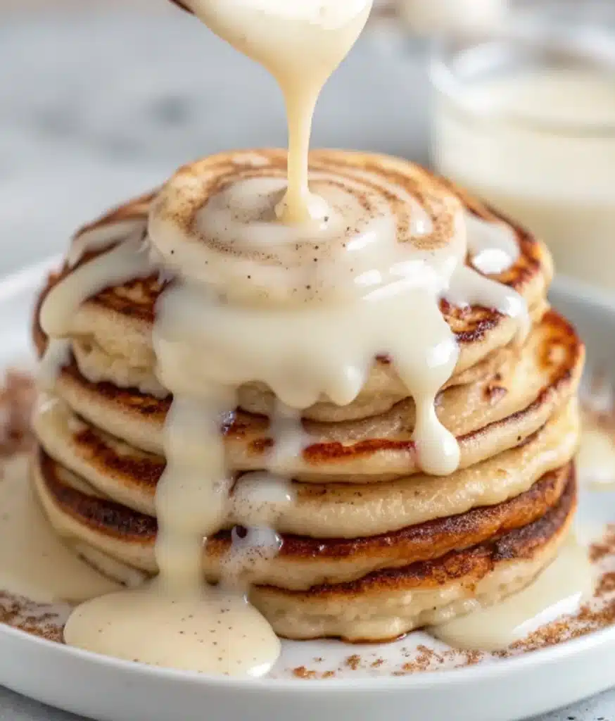 Fluffy Cinnamon Roll Pancakes Fluffy Cinnamon Roll Pancakes Fluffy Cinnamon Roll Pancakes