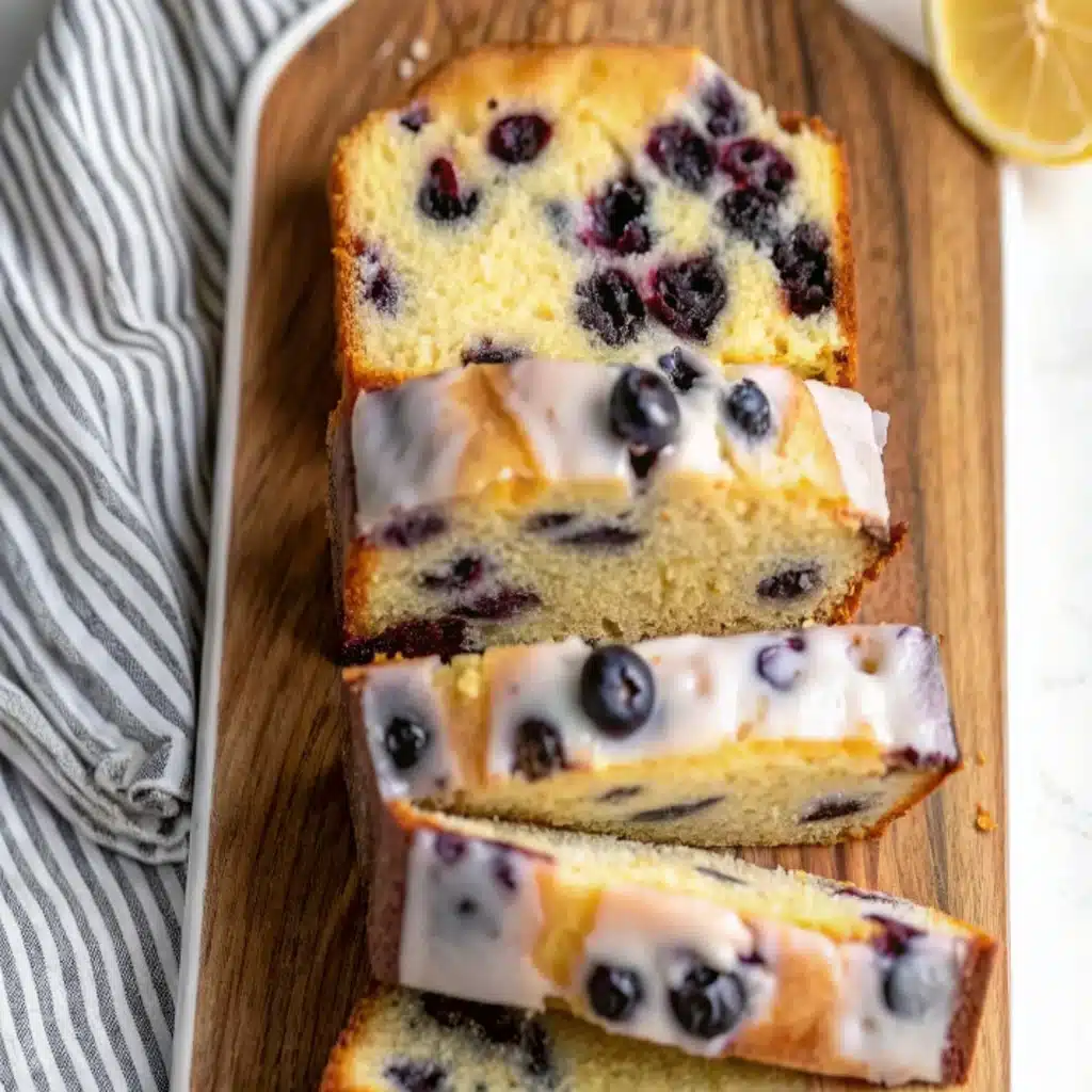 Lemon Blueberry Loaf with Lemon Glaze
