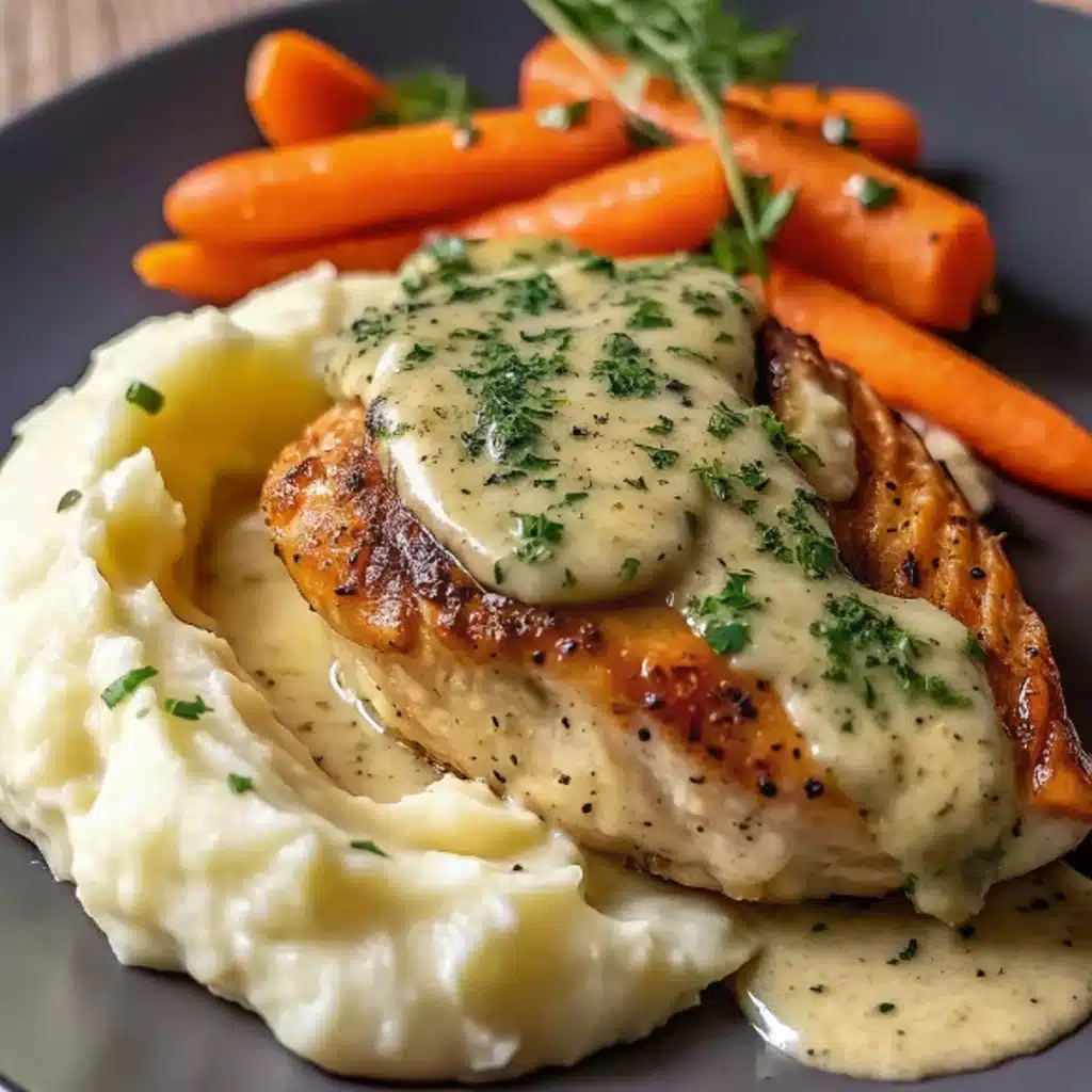 Irresistible Garlic Herb Chicken with Creamy Mashed Potatoes