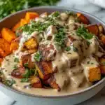Tasty Maple Dijon Chicken & Sweet Potato Bowls