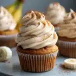 banana cupcakes with cinnamon cream cheese frosting