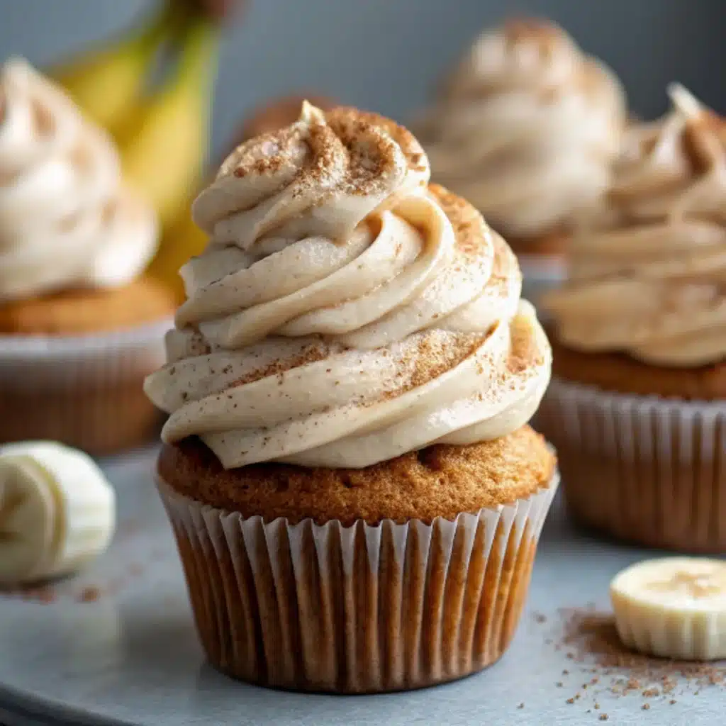 banana cupcakes with cinnamon cream cheese frosting
