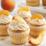 Honey Peach Cream Cheese Cupcakes