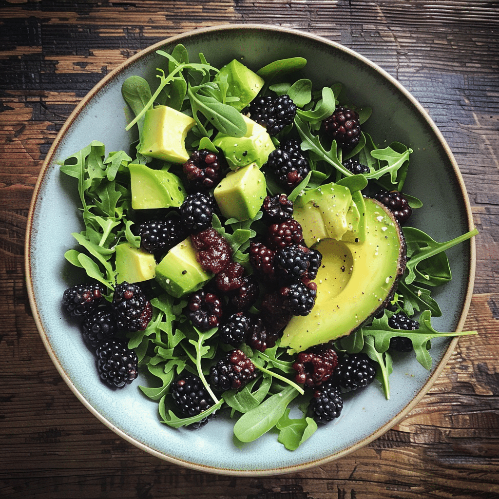Blackberry, Avocado, and Arugula Salad Recipe with Healthy Boosts