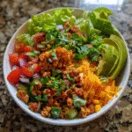 Cilantro Lime Ground Chicken Taco Salad