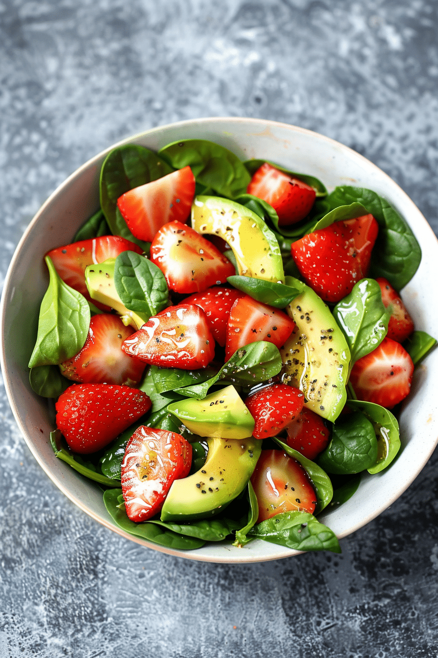 Summer Strawberry Spinach Salad with Avocado Summer Strawberry Spinach Salad with Avocado Summer Strawberry Spinach Salad with Avocado image 1775729899511