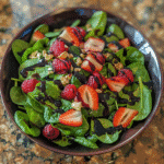 Tangy Berry Spinach Salad with Balsamic Glaze Berry Spinach Salad with Balsamic Glaze Tangy Berry Spinach Salad with Balsamic Glaze