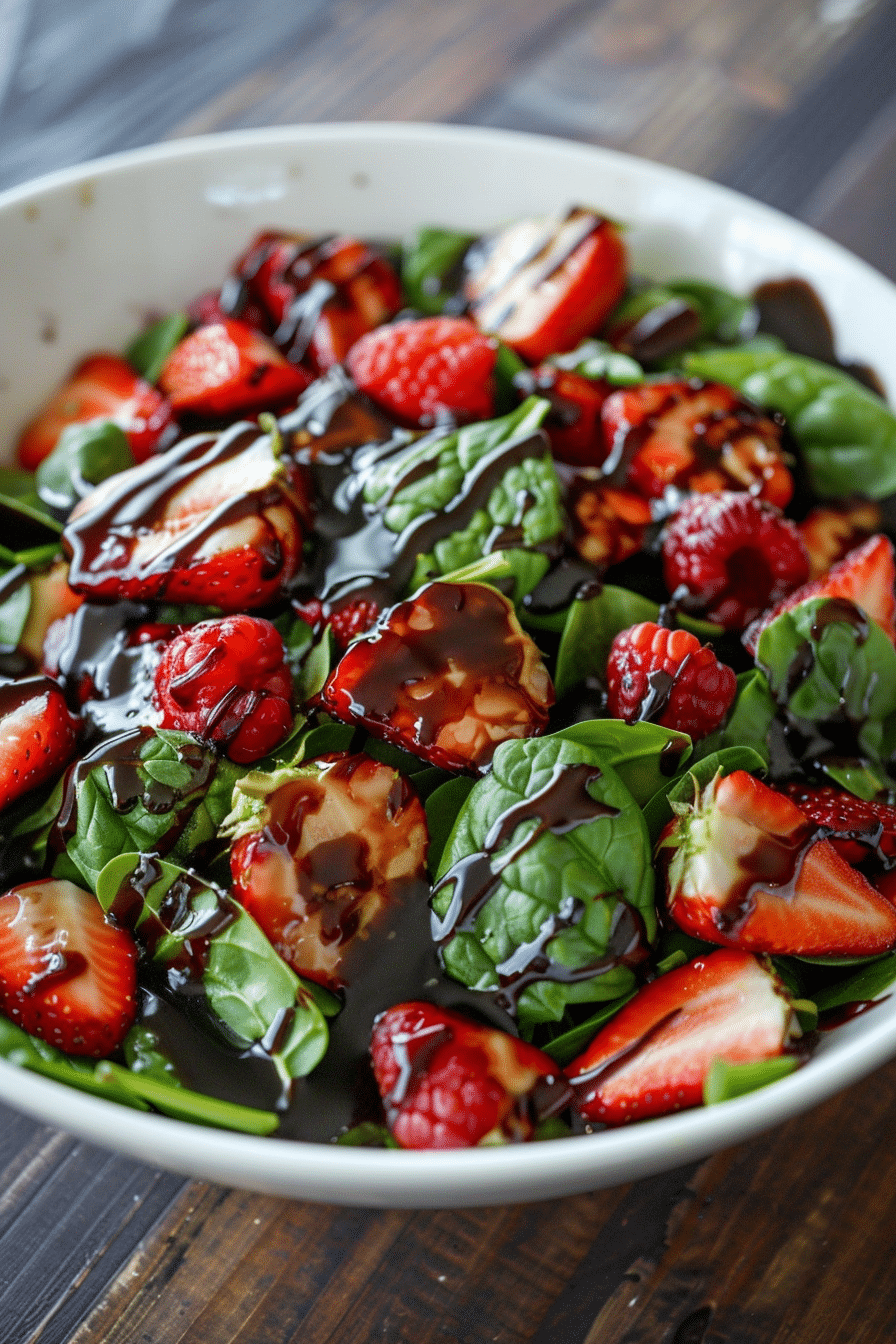 Tangy Berry Spinach Salad with Balsamic Glaze Berry Spinach Salad with Balsamic Glaze Tangy Berry Spinach Salad with Balsamic Glaze image 1775730077444