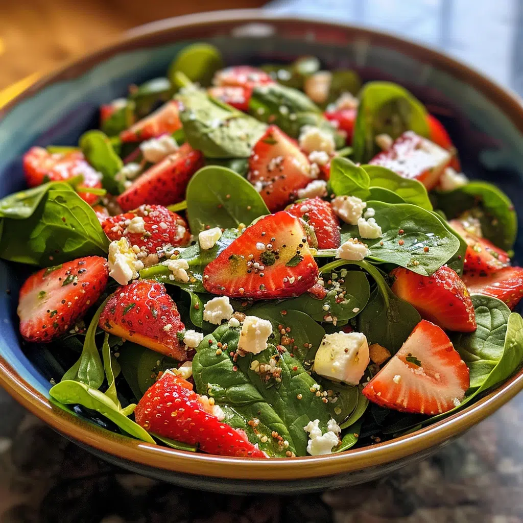 Strawberry Spinach Feta Salad with Balsamic Glaze