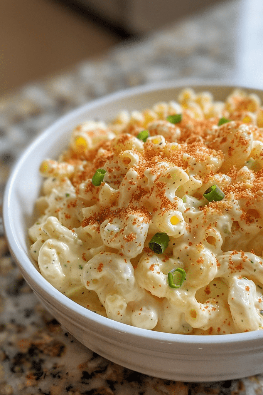Creamy Deviled Egg Macaroni Salad Recipe image 1775809600839