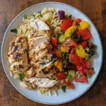Greek Chicken and Orzo Pasta Salad