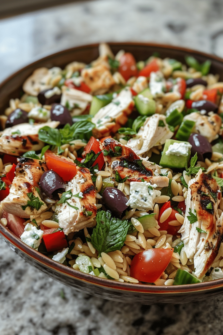 Greek Chicken and Orzo Pasta Salad image 1775809787410