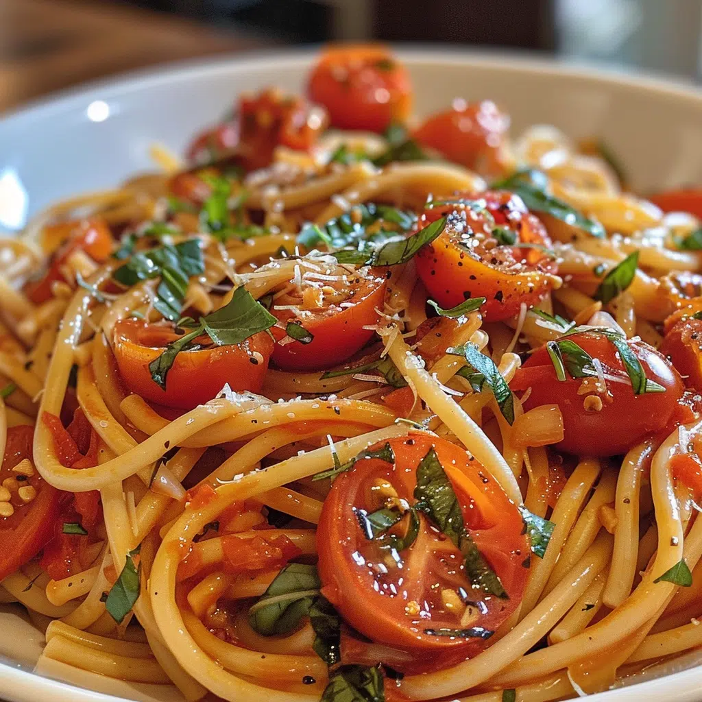 Cherry Tomato Pasta with Parmesan and Basil