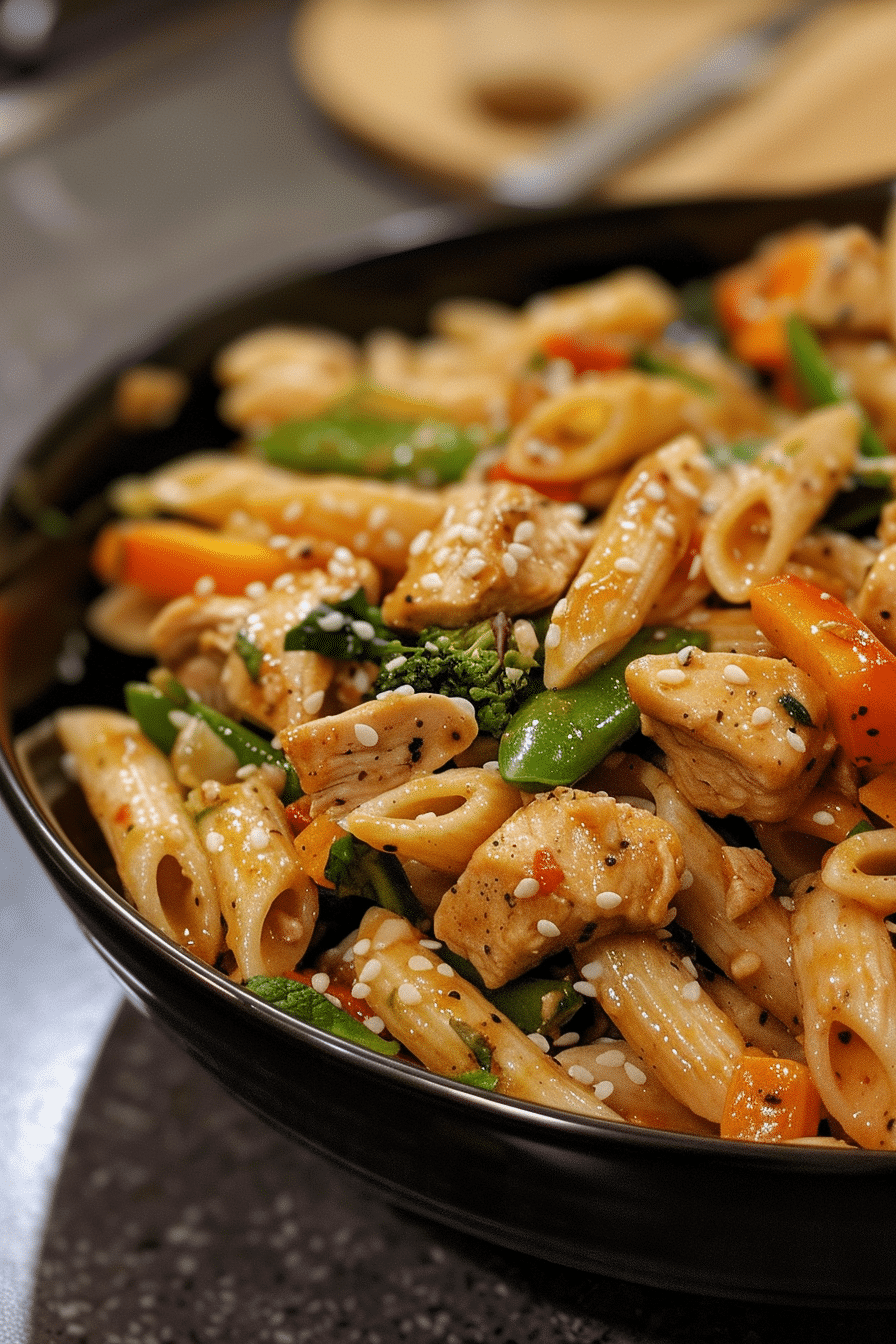 Chinese Chicken Pasta Salad Recipe with a Twist Chinese Chicken Pasta Salad Chinese Chicken Pasta Salad Recipe with a Twist