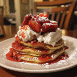 Strawberry Cheesecake Pancakes Fluffy Dessert Recipe