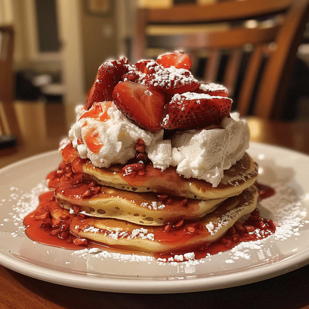 Strawberry Cheesecake Pancakes Fluffy Dessert Recipe